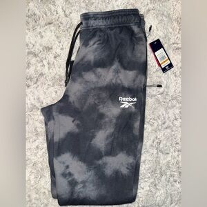 Reebok Charcoal and Black Sweatpants